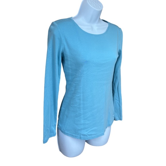 SzP Talbots Light Blue Long Sleeve The Talbots Tee - Picture 3 of 5
